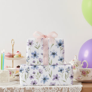 Lila Wiesenblumenwiese Geschenkpapier