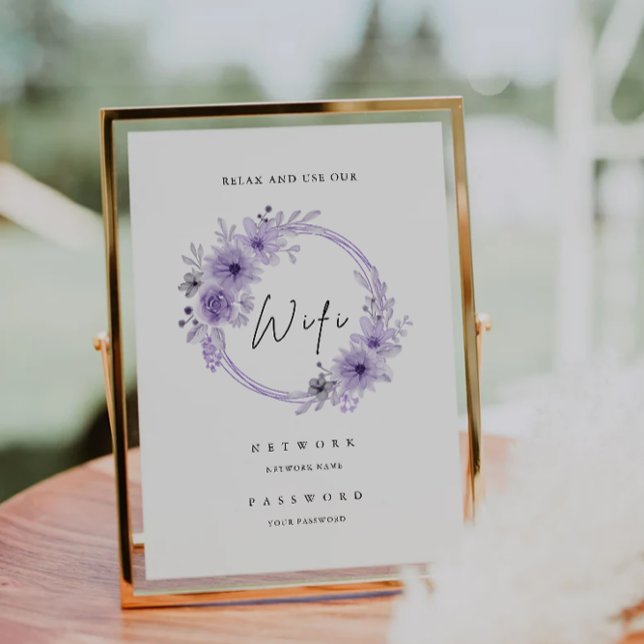 Lila WiFi-Code, Einladung zur WiFi-Verbindung (Purple Wifi Code, Wifi Connect Invitation)