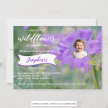 Lila Wildblume Benutzerdefiniertes Foto Kindergebu