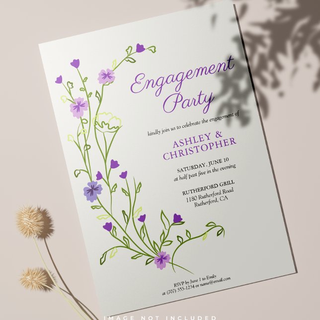Lila Wildblume Einladung (Von Creator hochgeladen)