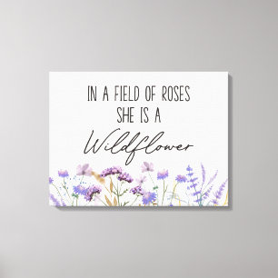 Lila Wildblume für Wasserfarben - Angebot horizont Leinwanddruck