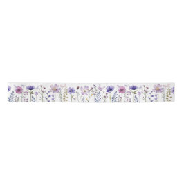 Lila Wildblume Garden Butterfly Satin Ribbon Satinband