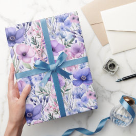 Lila Wildblume Geschenkpapier