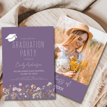 Lila Wildblume Graduation Party Boho
