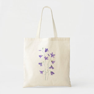 lila Wildblume Harebell Tragetasche