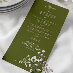 Lila Wildblume Menükarte