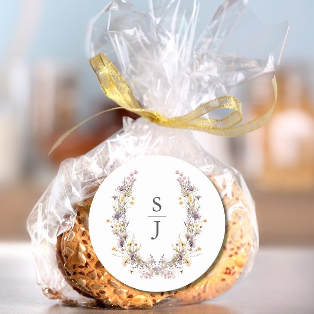 Lila Wildblume Runder Aufkleber (Von Creator hochgeladen)