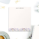 Lila Wildblume Wasserfarbe Wiese Notizblock<br><div class="desc">Erhöhen Sie Ihre Schreibnotizen mit unserem Watercolor Lila Wildblume Meadow Notepad. Passen Sie das moderne,  minimalistische Design für eine Touch von Blumeneleganz an.</div>