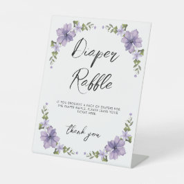 Lila Wildblume-Windeln Sockelschild