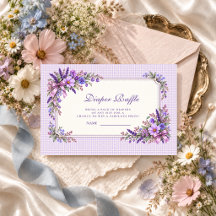 Lila Wildblumen-Baby-Shower-Windel-Raffle