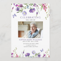 Lila Wildblumen Beerdigungsauftrag