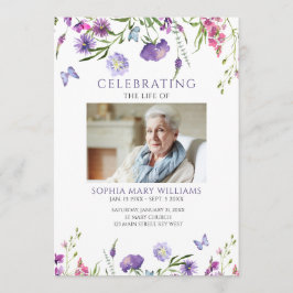 Lila Wildblumen Beerdigungsauftrag Programm