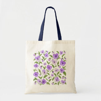 Lila Wildblumen Blumen-Tasche Tragetasche