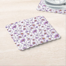 Lila Wildblumen-Botanikmuster-Design