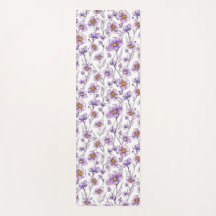 Lila Wildblumen-Botanikmuster-Design