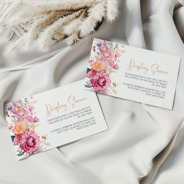 Lila Wildblumen Display-Duschkarte Begleitkarte (Von Creator hochgeladen)