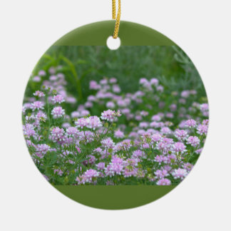Lila Wildblumen-Foto-Schmuck Keramik Ornament