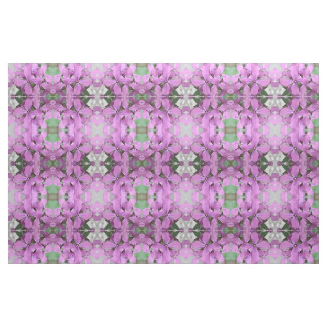 Lila Wildblumen Gemustertes Blumengewebe Stoff (Fat Quarter (45,7 x 55,9 cm))