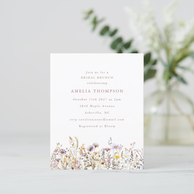 Lila Wildblumen Grenzüberschreitendes Brautparty (Stehend Vorderseite)