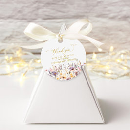 Lila Wildblumen Kinderdusche Geschenkanhänger