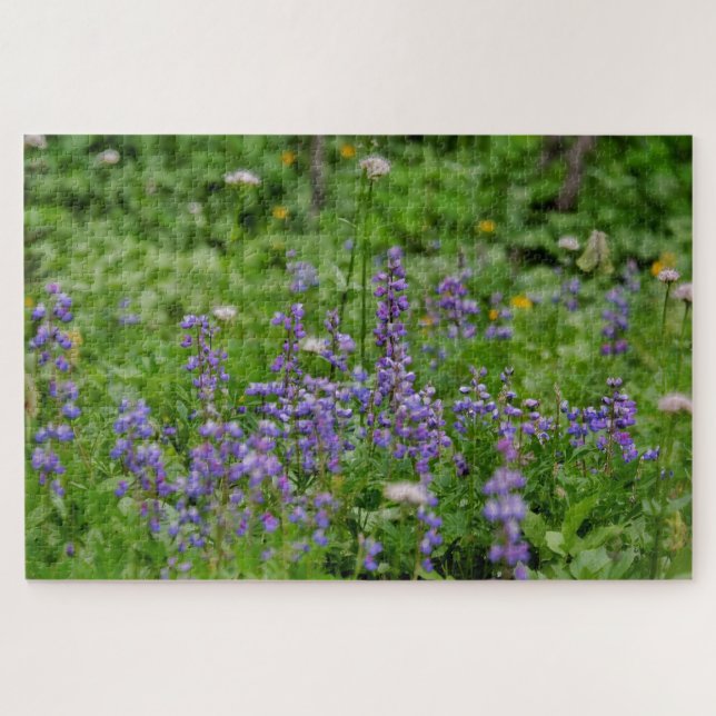 Lila Wildblumen Puzzle (Horizontal)