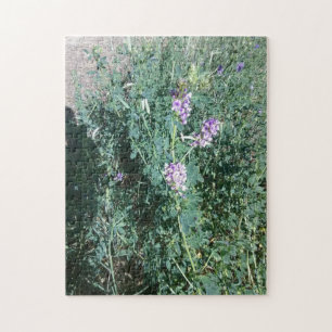 Lila Wildblumen Puzzle