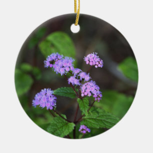 Lila Wildblumen-Schmuck Keramik Ornament