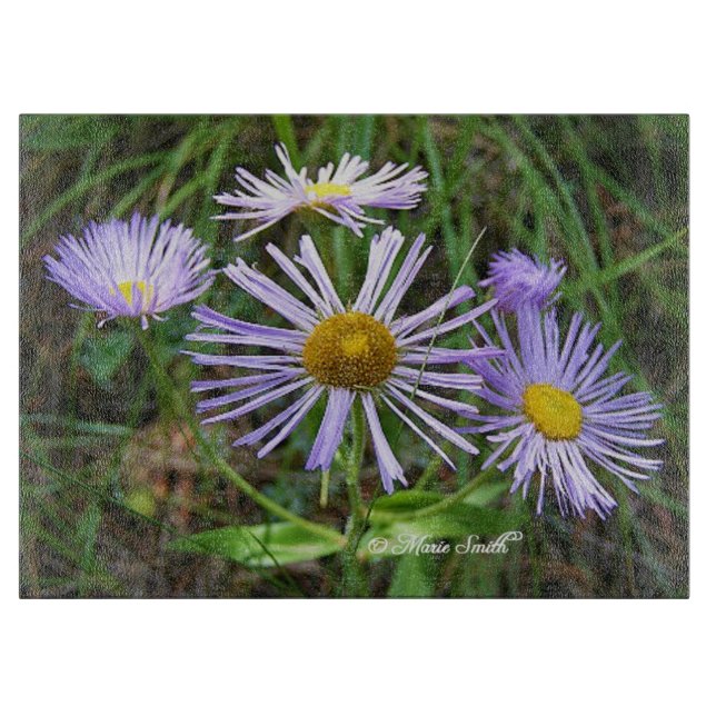 Lila Wildblumen Schneidebrett (Vorderseite)