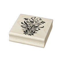 Lila Wildblumen-Stempel