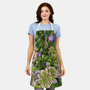 Lila Wildblumen-Wiesen-Blumen-Schürze Schürze