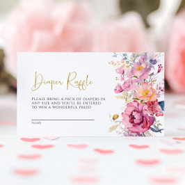 Lila Wildblumen Windeldrehkarte Begleitkarte