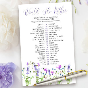 Lila Wildblumen-Würde-Sie-Vielmehr-Dusch-Spiel