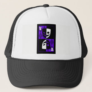 Lila Wildcard Poker Diamonds Trucker Hat Truckerkappe