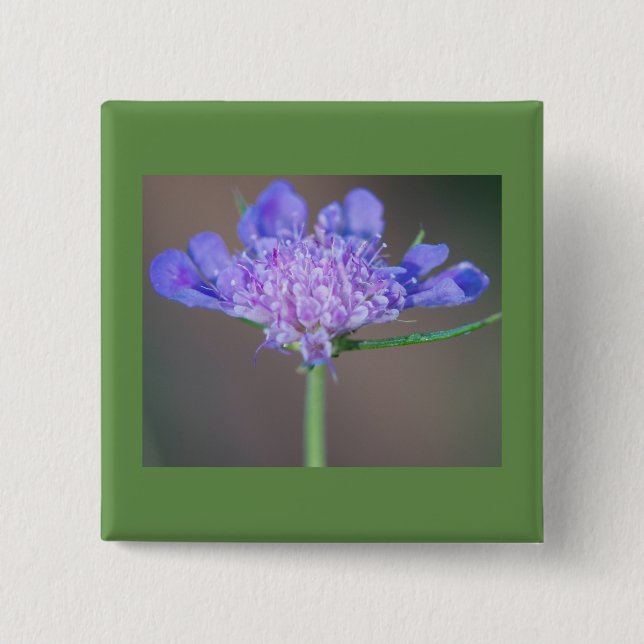 Lila wilde Blume Button (Vorderseite)