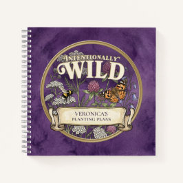Lila-wilder-Bestäuber-Garten-Notizbuch Notizbuch
