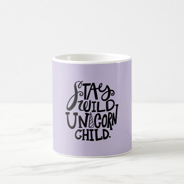 Lila Wildes Einhorn Kaffeetasse (Mittel)