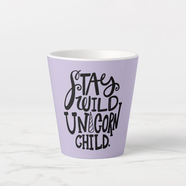 Lila Wildes Einhorn Milchtasse (Vorderseite)