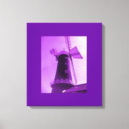 Lila Windmühle-Leinwand Leinwanddruck