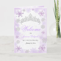Lila Winter Wonderland Quinceanera-Programm