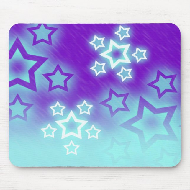 Lila Winterstars Mousepad (Vorne)