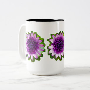 Lila winzige schöne Blume Zweifarbige Tasse