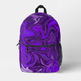 Lila Wirbelkunst Bedruckter Rucksack