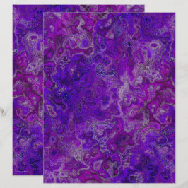 Lila Wirbelmarmor-Schrappbuchpapier 2-seitig bedru
