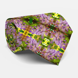 Lila Wisteria Blume Abstraktes Muster Krawatte