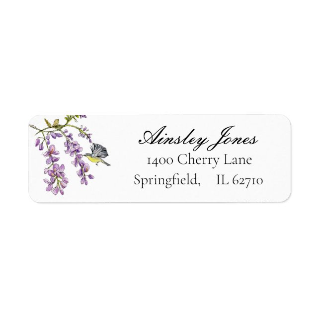 Lila Wisteria Blume Aquarell (Vorne)