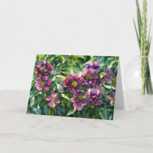 Lila Wisteria Blume Art Note Card Karte