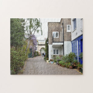 Lila Wisteria Blume Mews Houses London Vereinigtes Puzzle