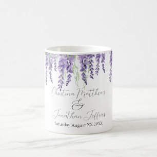 Lila Wisteria Blume on Elegante Kaffeetasse