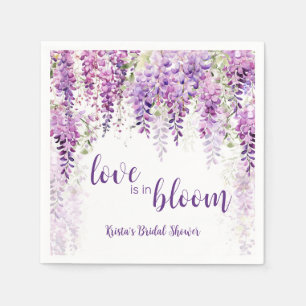 Lila Wisteria Brautparty Serviette