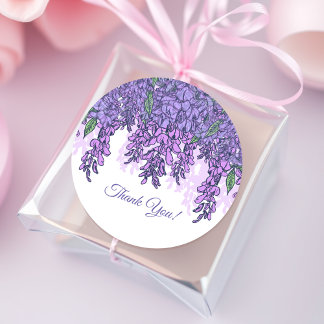 Lila Wisteria Gevor Vielen Dank Runder Aufkleber